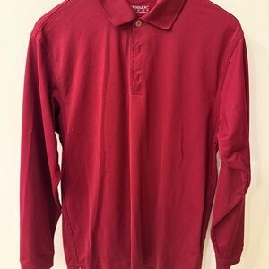 Men's NOKE Red Long Sleeve golf Shirt